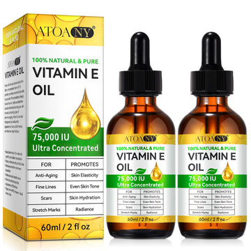 ATOANY Vitamin E Oil bottle, two-pack, for deep hydration and protection.