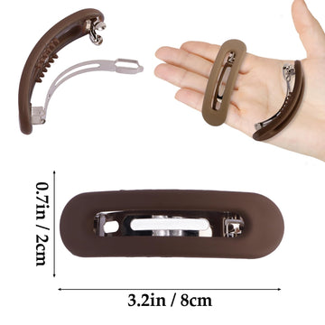Barrette Atoden en mano, tamaño compacto para cabello fino.