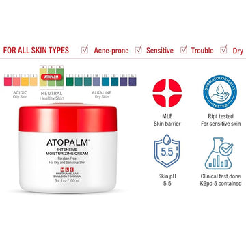 ATOPALM tecnología emulsión multicapas patentada para mejor absorción.