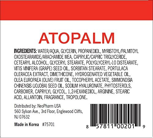 ATOPALM uso diario en rostro y cuerpo para hidratación.