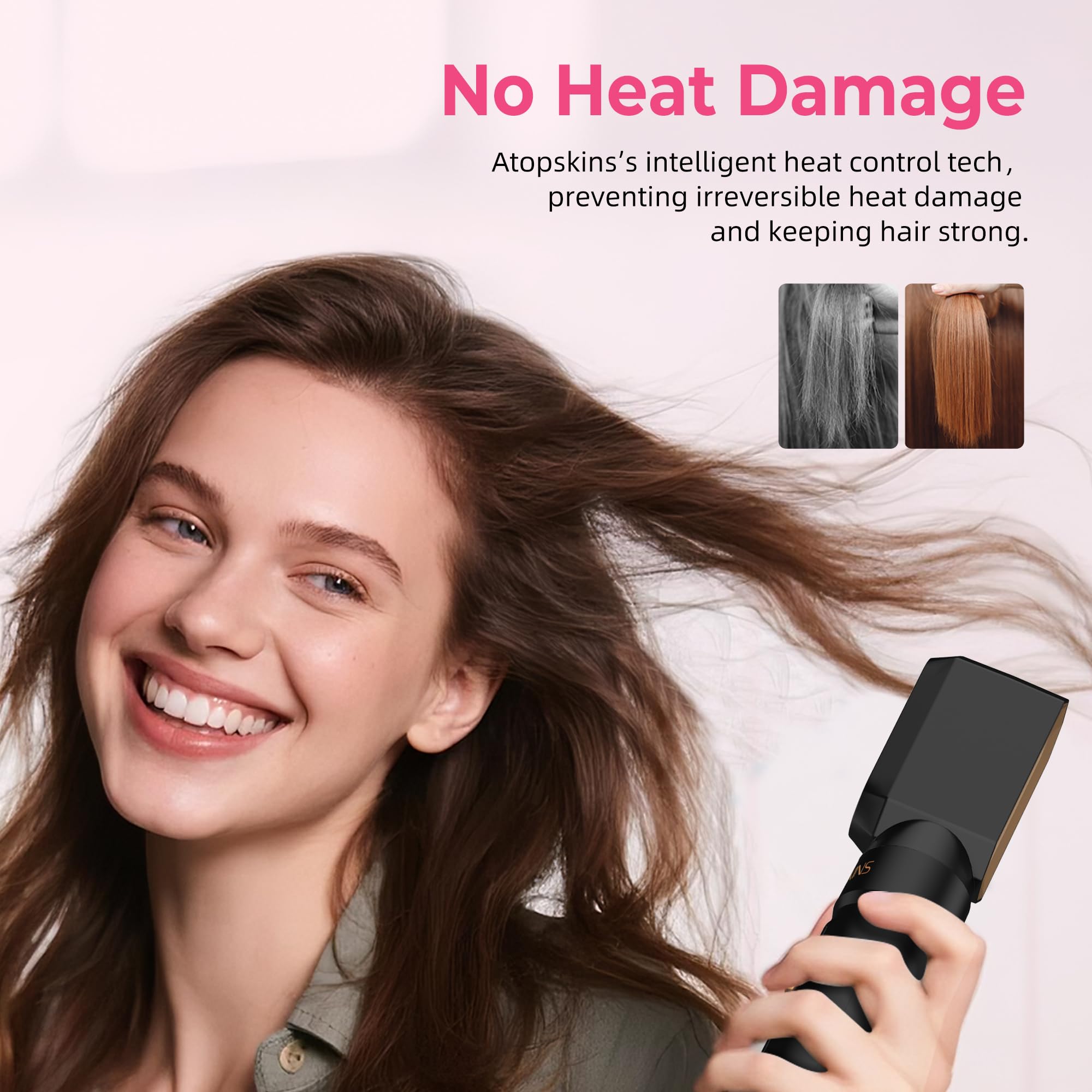 Atopskins 6 en 1 Air Styler Magico: cepillo de volumen para raíces más llenas