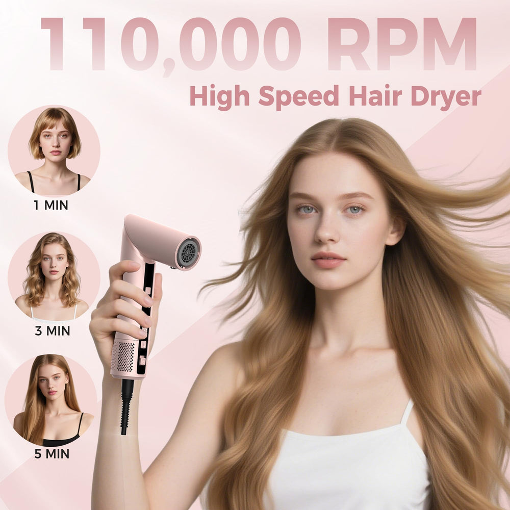 Secado rápido con 110000 rpm para mañanas ocupadas
