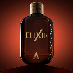 Atralia Elixir etiqueta destacada que sugiere un aroma sofisticado.