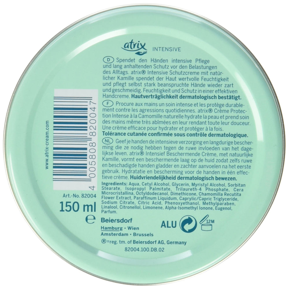 Atrix crema de manos Camomila, textura cremosa que se absorbe rápido y suaviza.