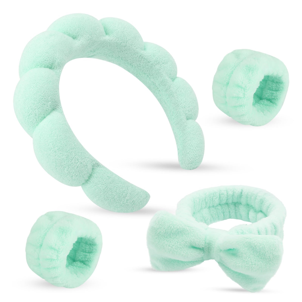 ATROCH banda para la cabeza spa conjunto, suave y absorbente para el cuidado facial