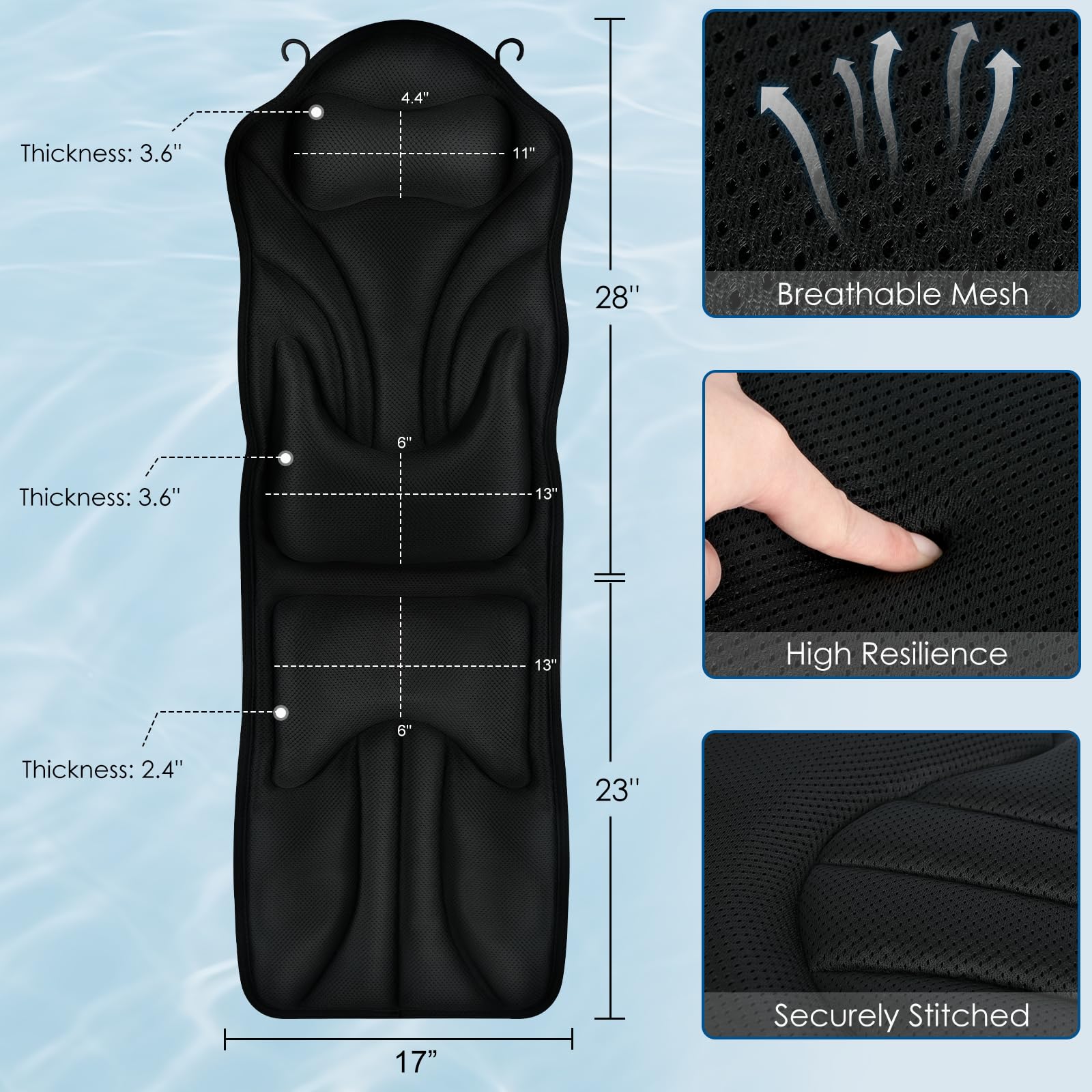 Atsuwell almohada para zona de caderas facilita relajación y confort.