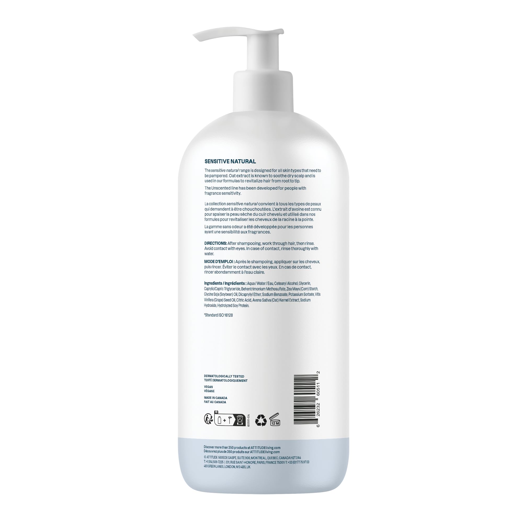 Ingredientes naturales de ATTITUDE, 98 por ciento de origen natural