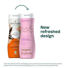 ATTITUDE Shampoo Amplificante con aceite de coco, ingredientes naturales para rizos más sueltos.