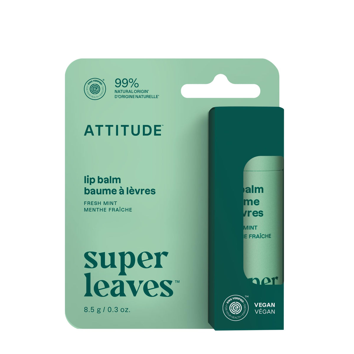 ATTITUDE bálsamo labial de origen natural en envase práctico para llevar