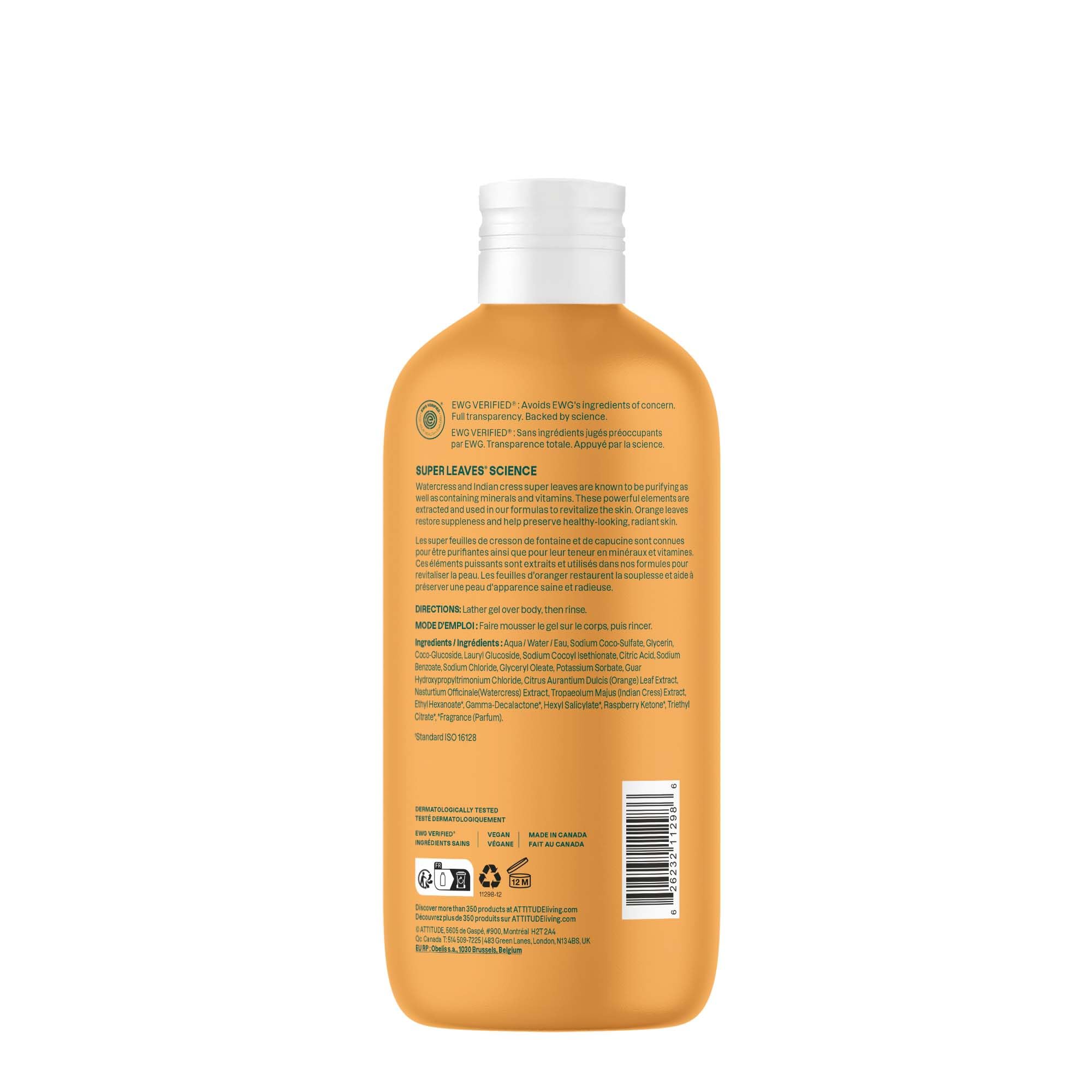 Producto dermatológicamente probado ATTITUDE para piel sensible.