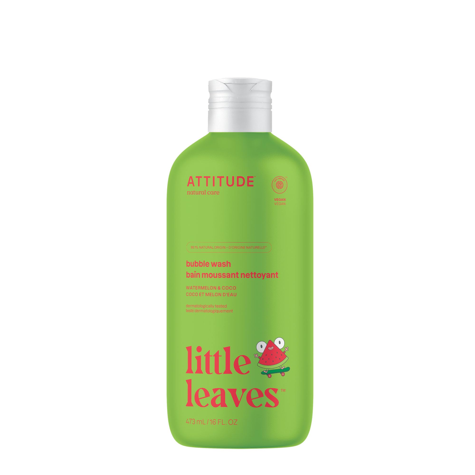ATTITUDE Bubble Bath para niños, botella, cuidado suave para piel sensible