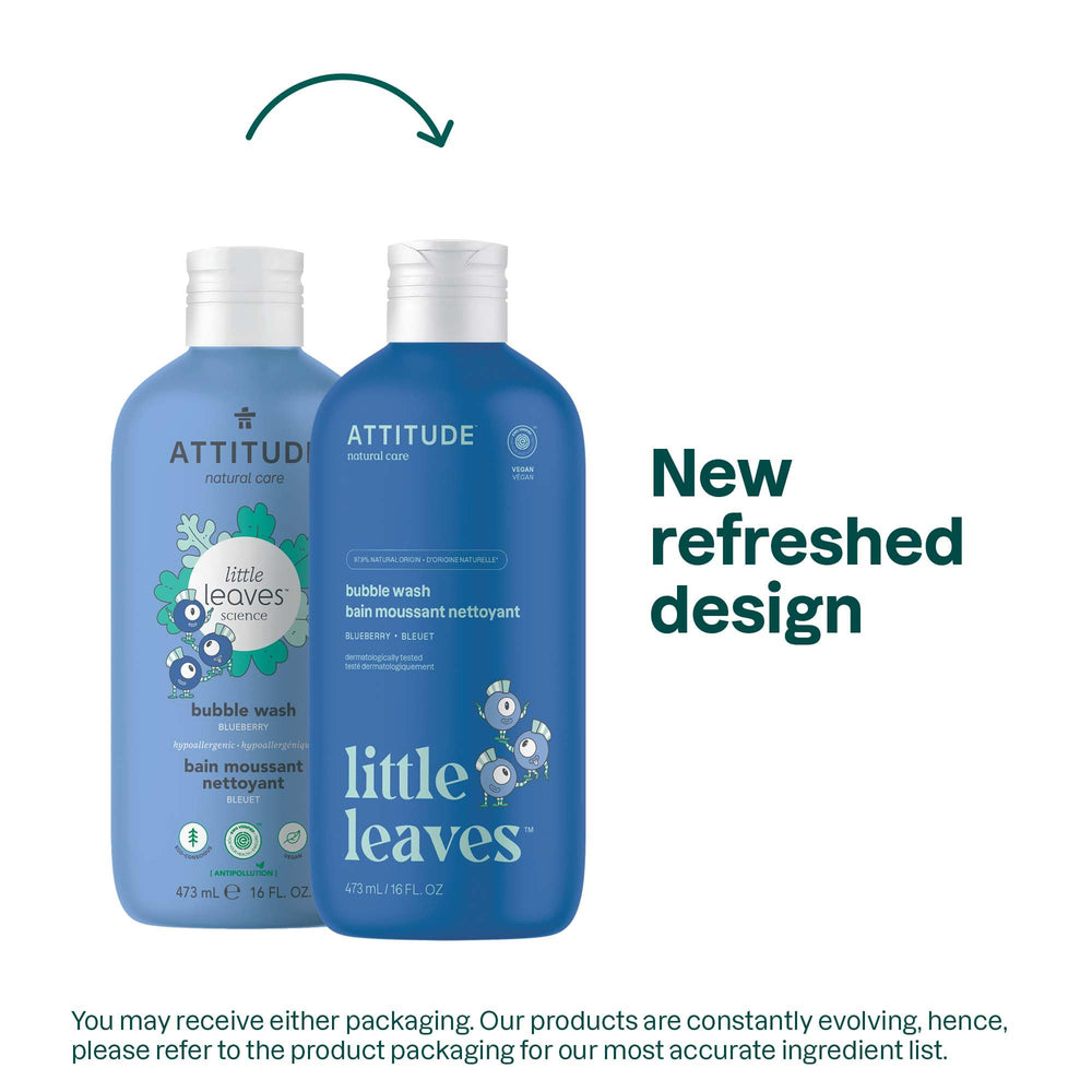 ATTITUDE Bubble Wash para Niños, burbujas abundantes para baño divertido y seguro