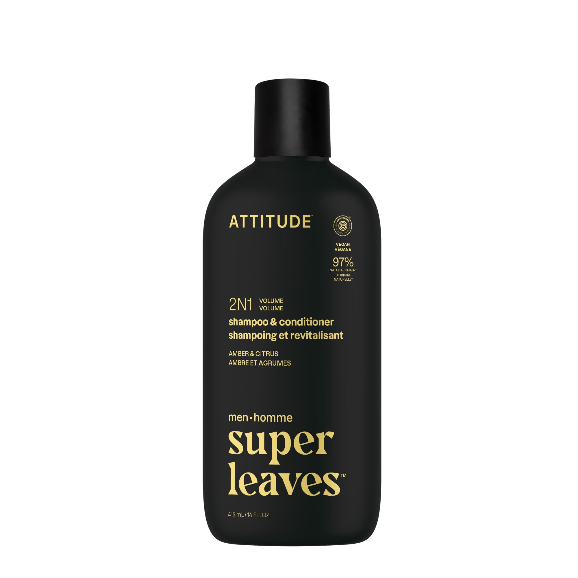 ATTITUDE cabello 2 en 1 con volumen, espuma abundante para cabello fino