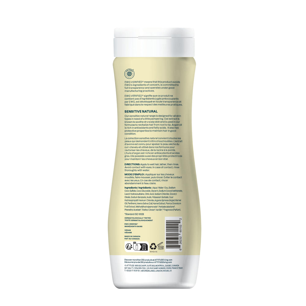 ATTITUDE Champú aroma crema de vainilla: fragancia suave para tu ritual diario.