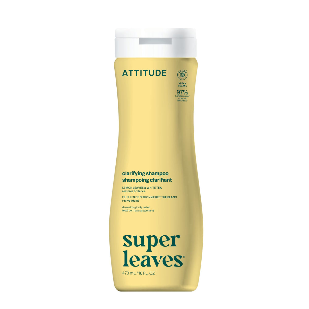 ATTITUDE Champú purificador, botella vertida, limpieza de residuos y brillo