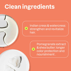 Fragancia de durazno y melón que perfuma el cabello.
