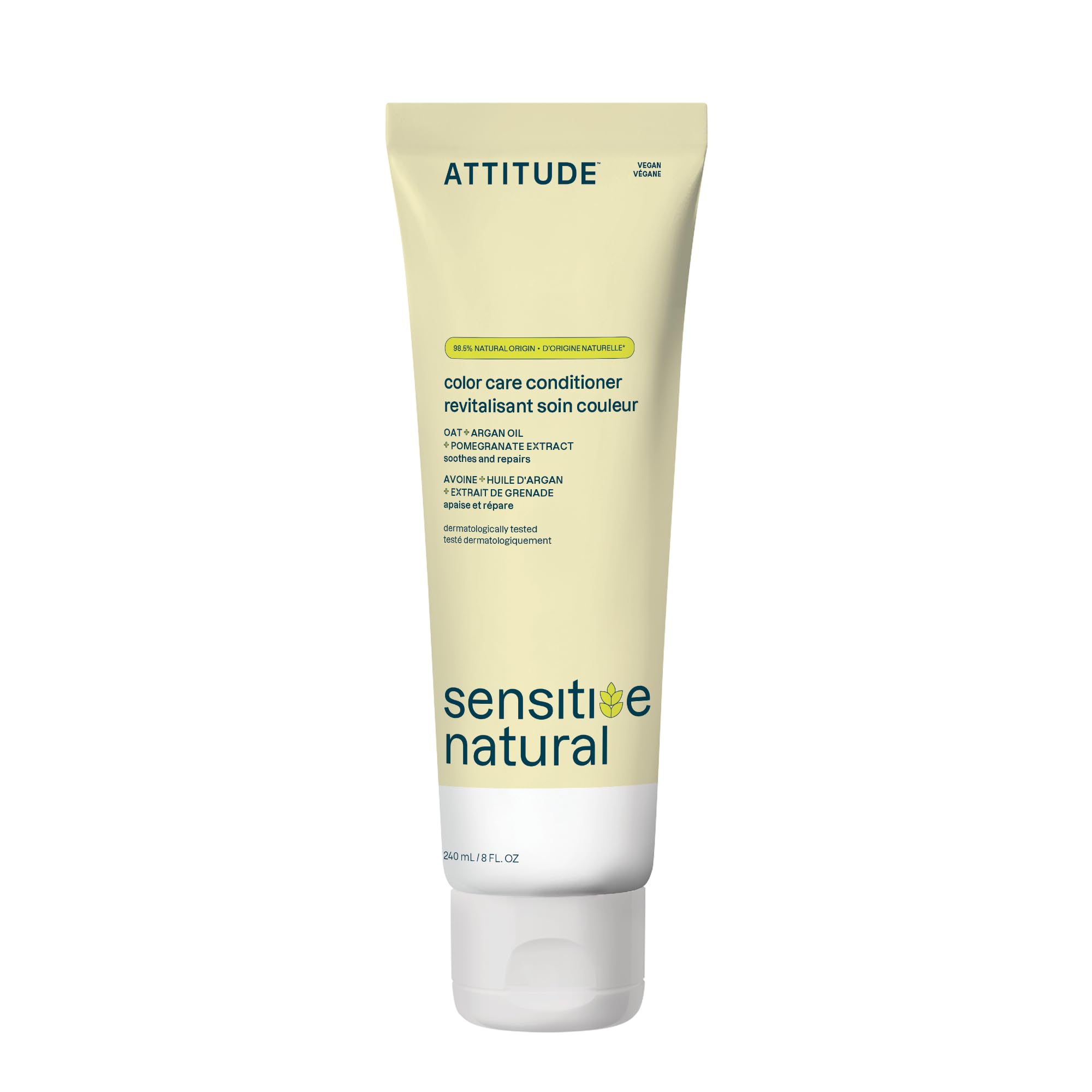 ATTITUDE Condicionador: botella visible, cuidado suave para cuero cabelludo sensible.