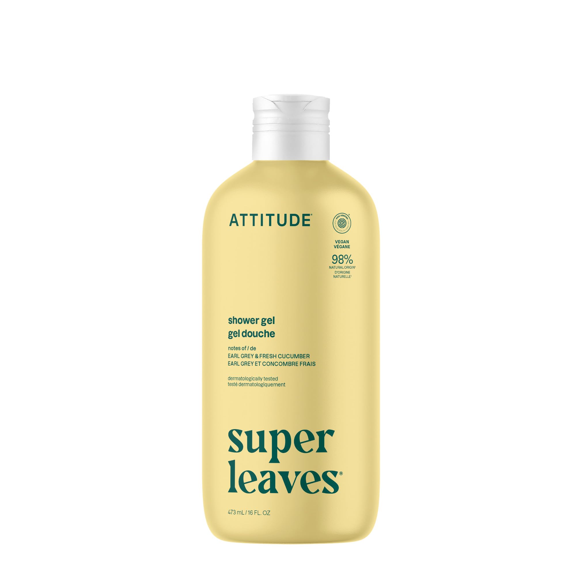 ATTITUDE ducha corporal con botella eco, ideal para rutina diaria sostenible.