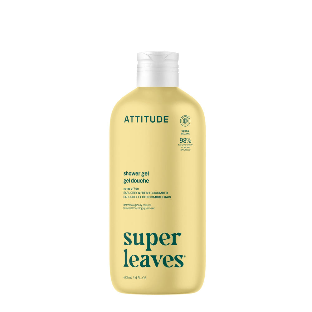 ATTITUDE ducha corporal con botella eco, ideal para rutina diaria sostenible.