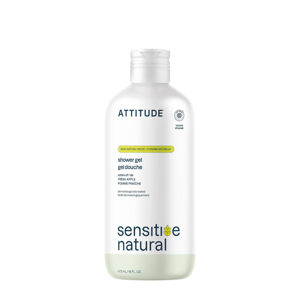 ATTITUDE gel de ducha con avena en envase práctico para piel sensible