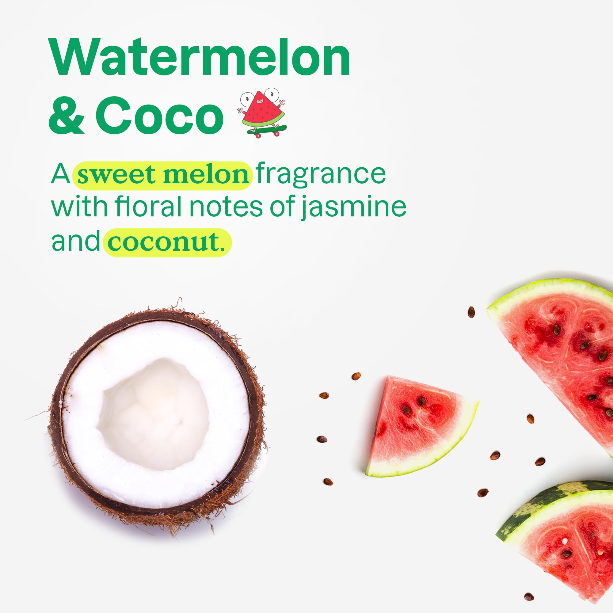 ATTITUDE jabon para niños, aroma melon coco durante el lavado
