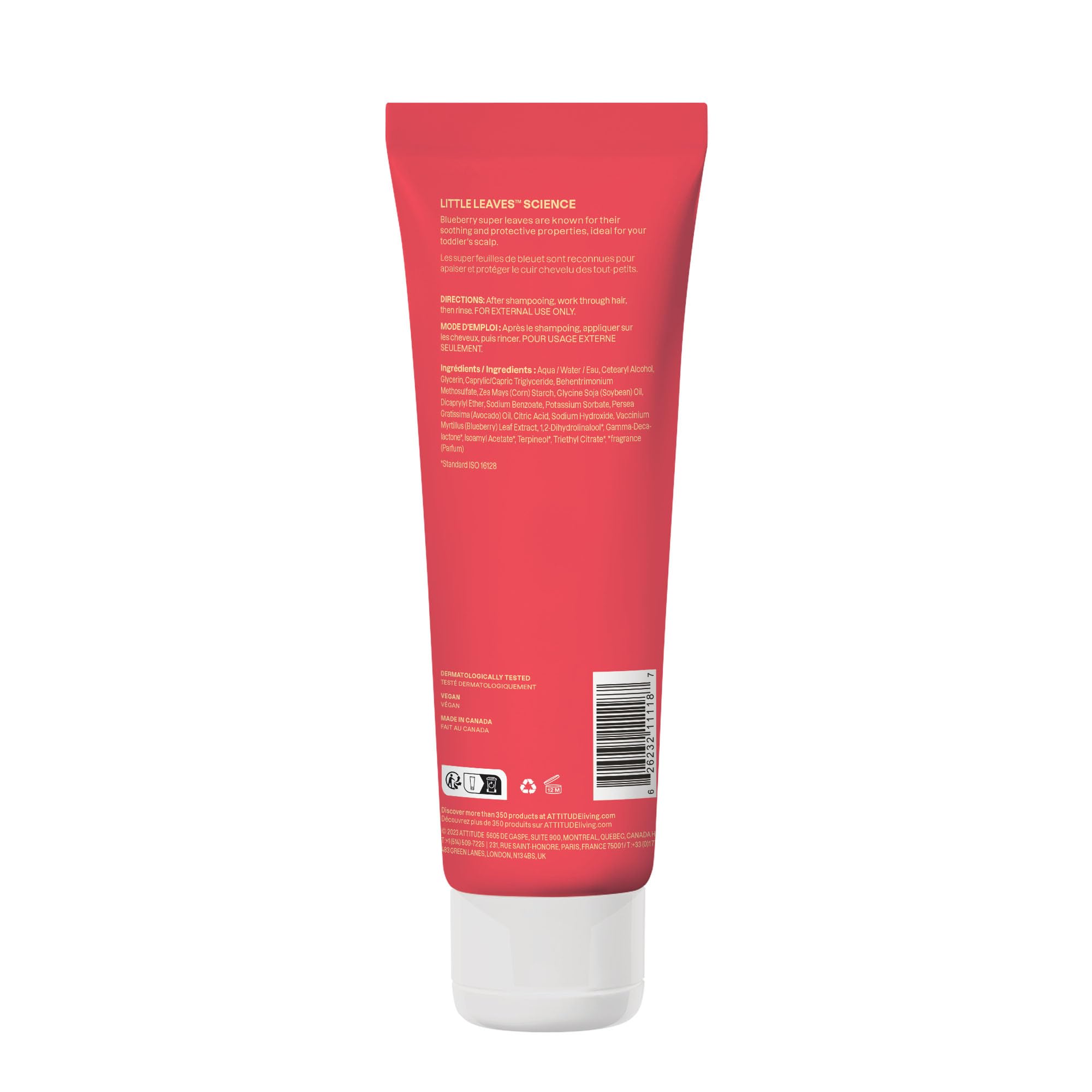 ATTITUDE Little Leaves Mango: uso diario para toda la familia, cabello tierno y manejable