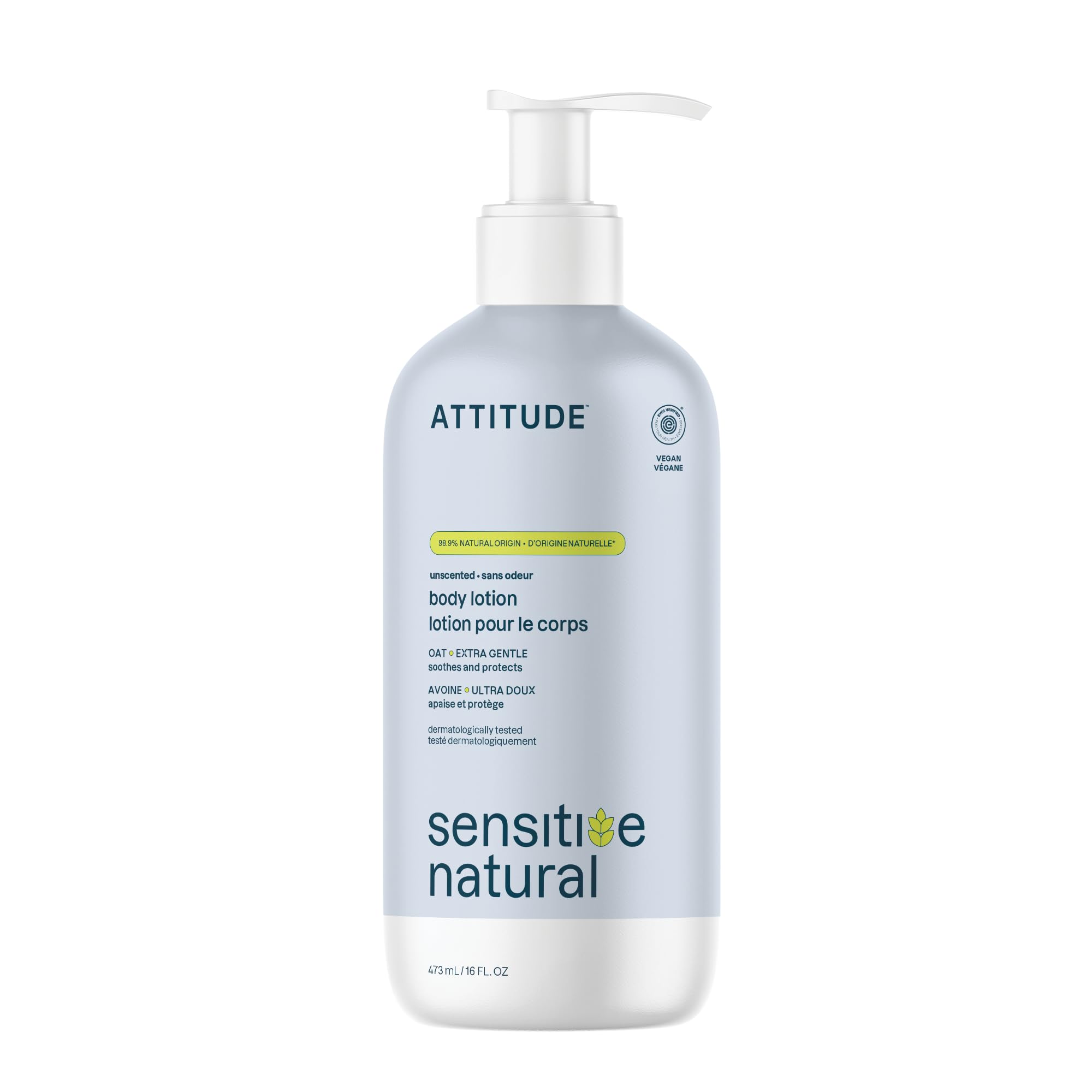 ATTITUDE loción corporal en botella para piel sensible con absorción suave