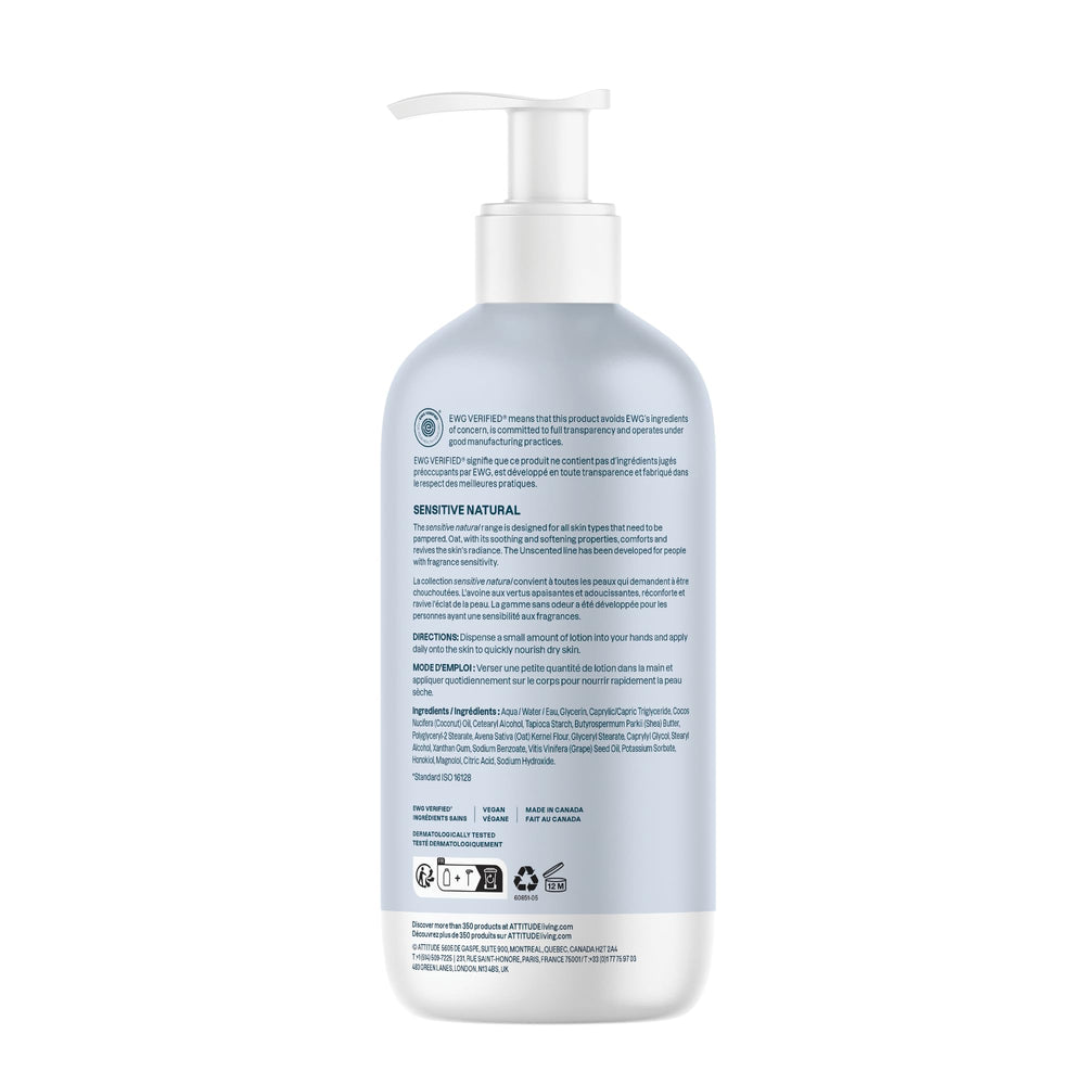 ATTITUDE loción corporal probada dermatológicamente para piel sensible