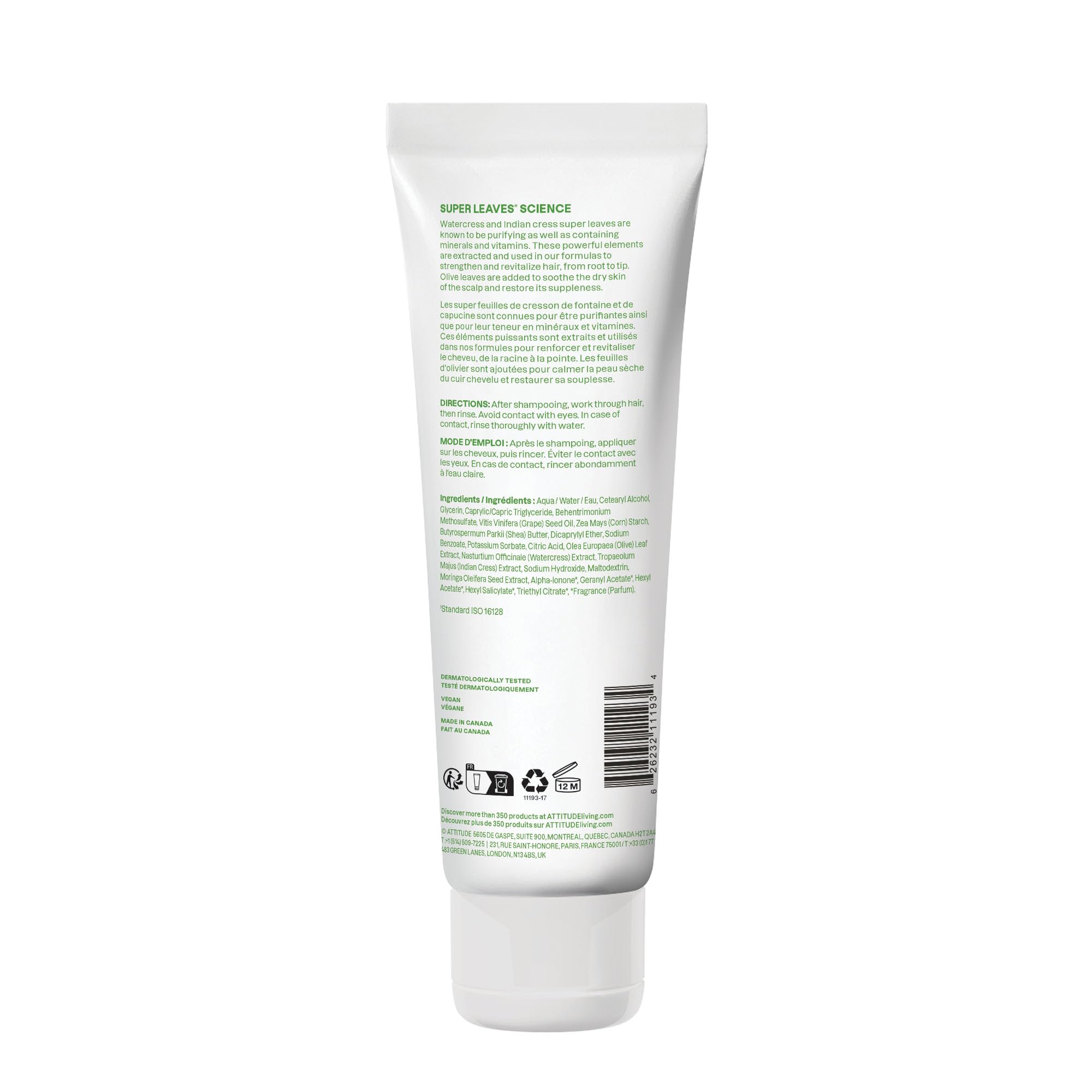 ATTITUDE Nourishing Conditioner desenreda suavemente cabello dañado sin esfuerzo.