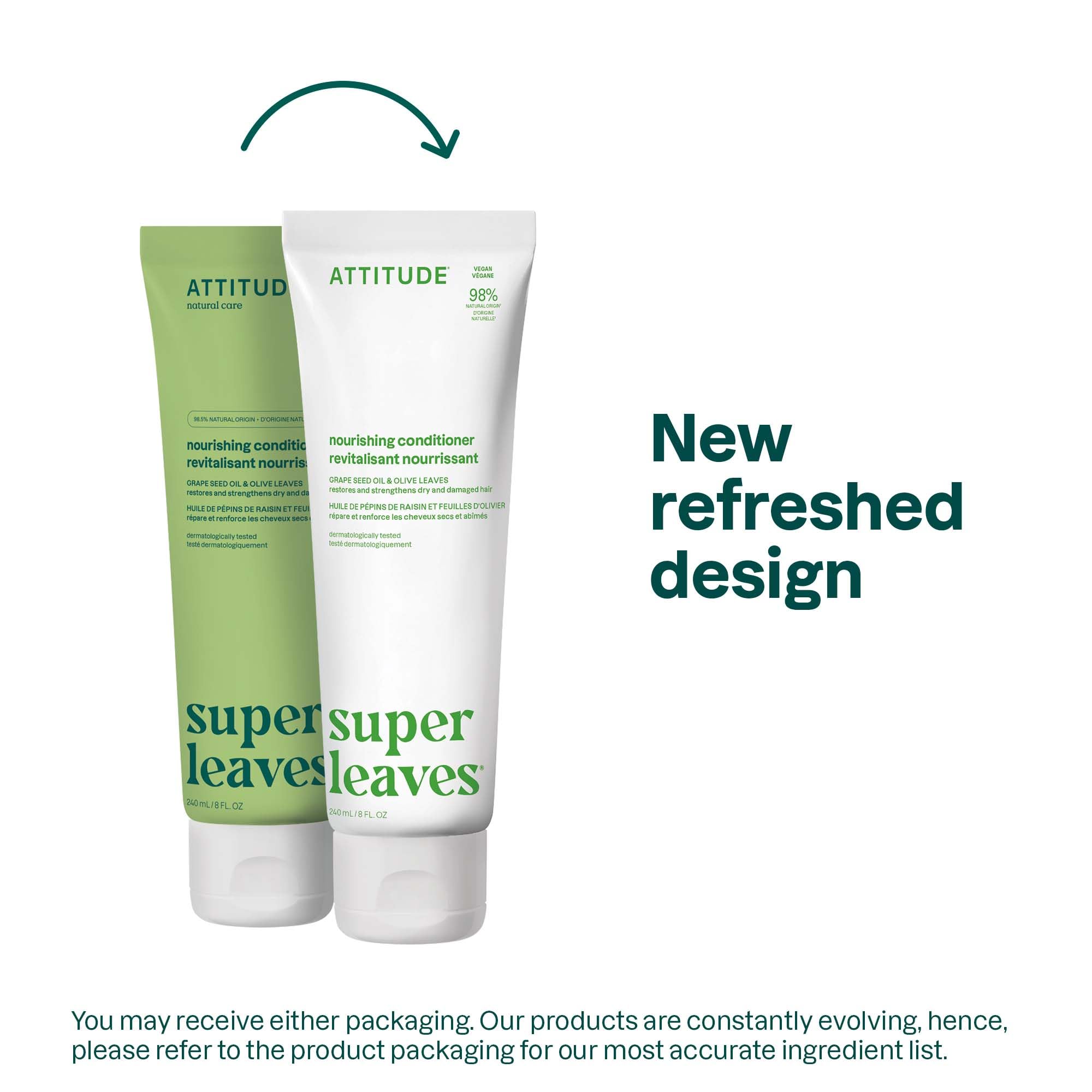 ATTITUDE Nourishing Conditioner, ingredientes naturales que nutren el cabello.
