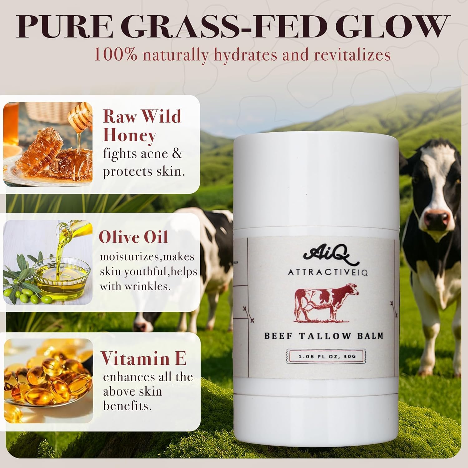 AttractiveIQ ingredientes orgánicos sin crueldad para un cuidado ético de la piel.
