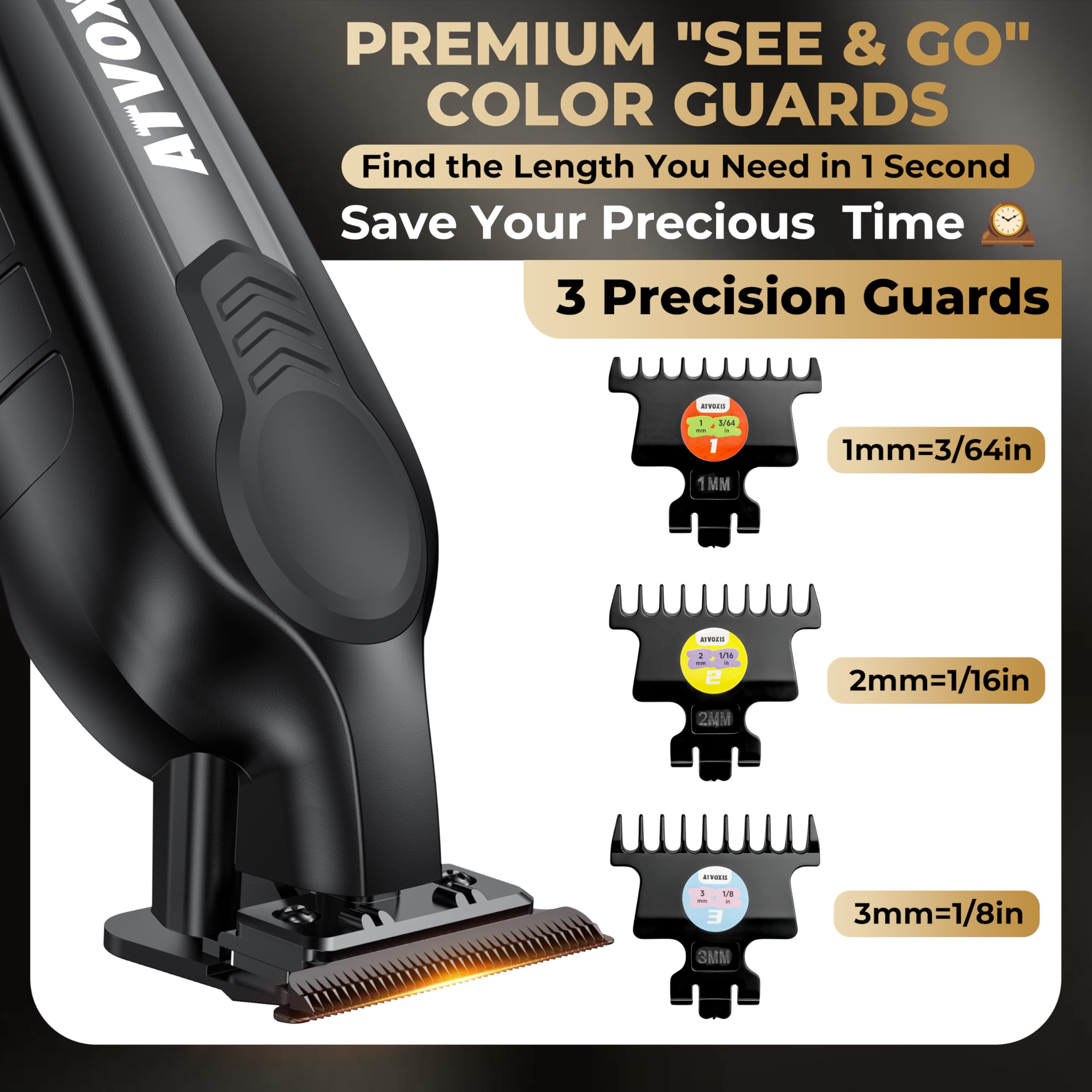 ATVOXIS kit profesional con accesorios para resultados de barbería