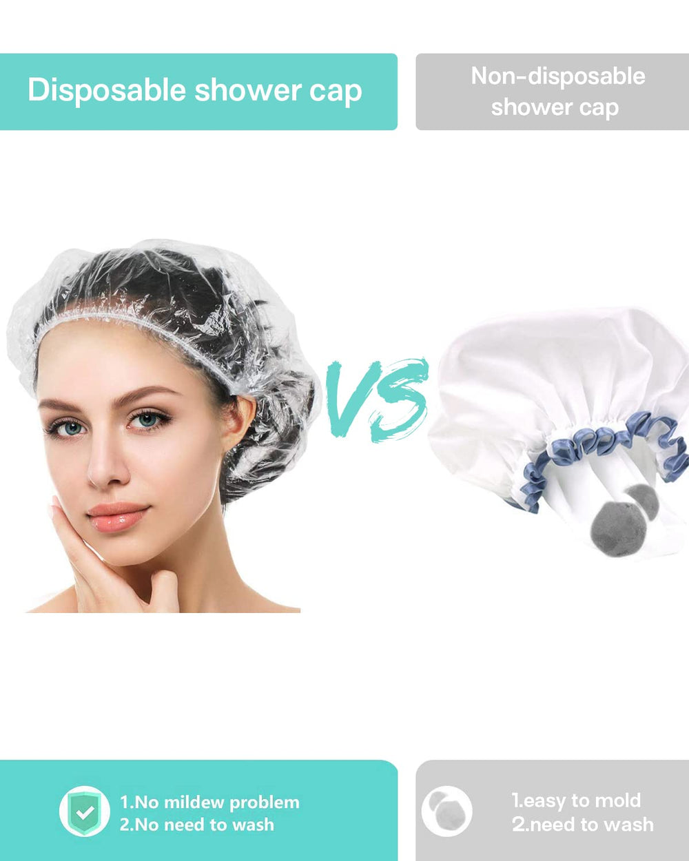 Gorro Auban impermeable y ligero para spa, protección del cabello