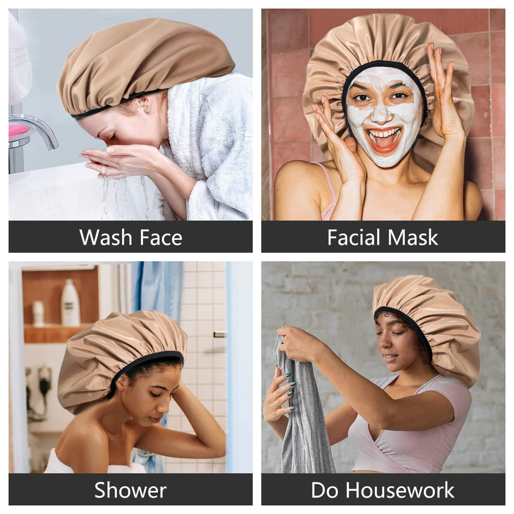 Gorro Auban para locs y peinados largos durante la ducha.