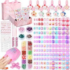 Audab kit de uñas para niñas completo, perfecto para creatividad en casa.