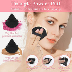 Audab puff triangular para cara, suave y eficiente para polvo