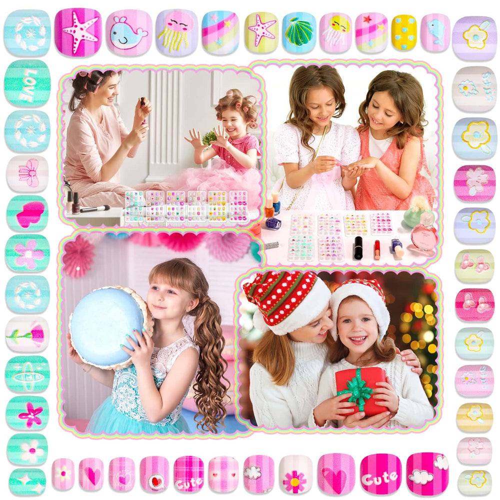 Audab uñas mini autoadhesivas con diseños divertidos, regalo ideal