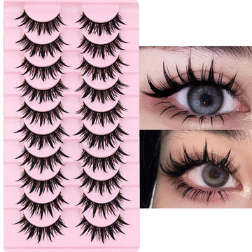 AUGENLI manga lashes 16mm pack for cosplay and daily wear
