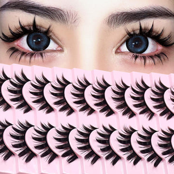 Augenli Pestañas Manga Espiga 10 pares para un look audaz y definido.