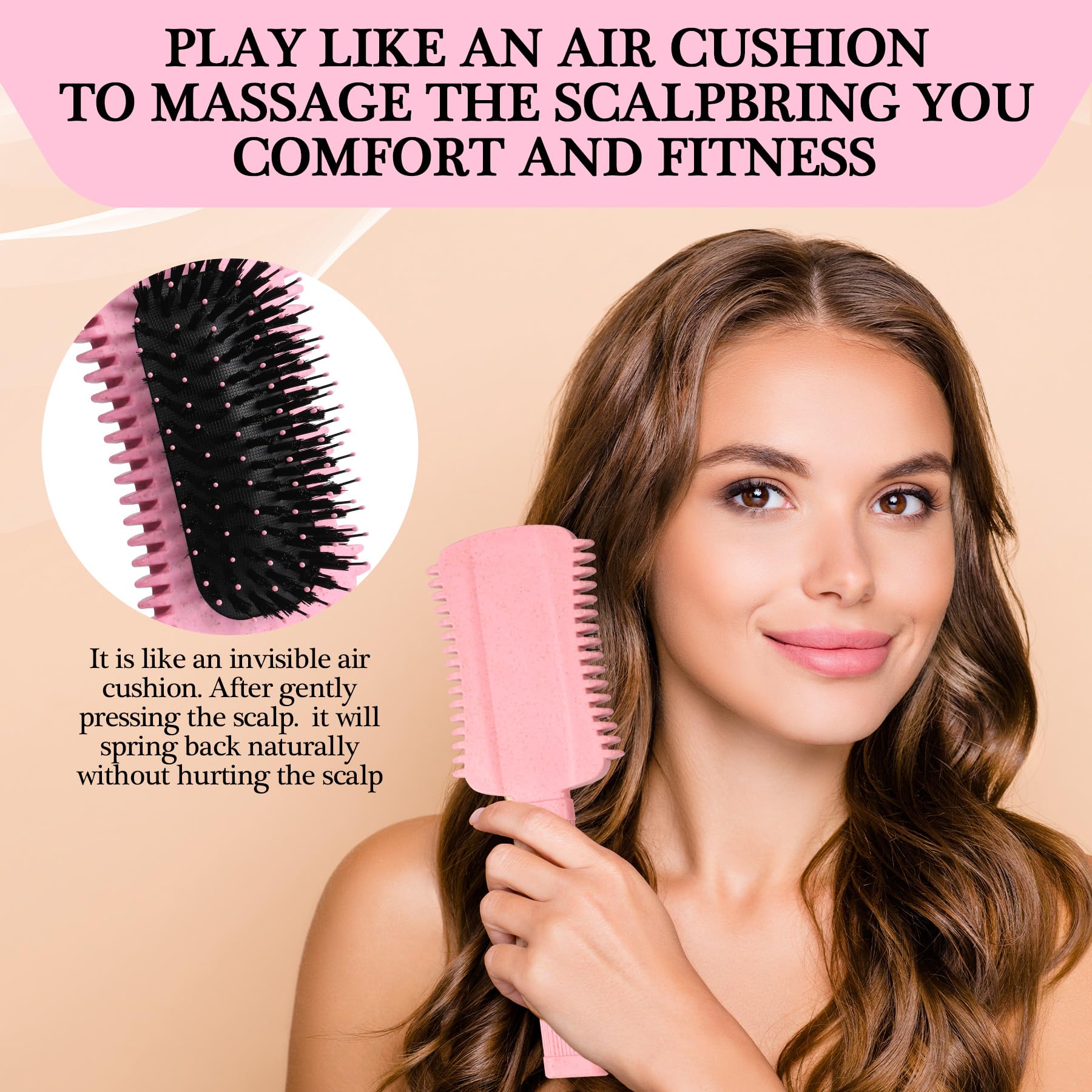 Cerdas de jabalí de Auhrjomra definen y reducen frizz.