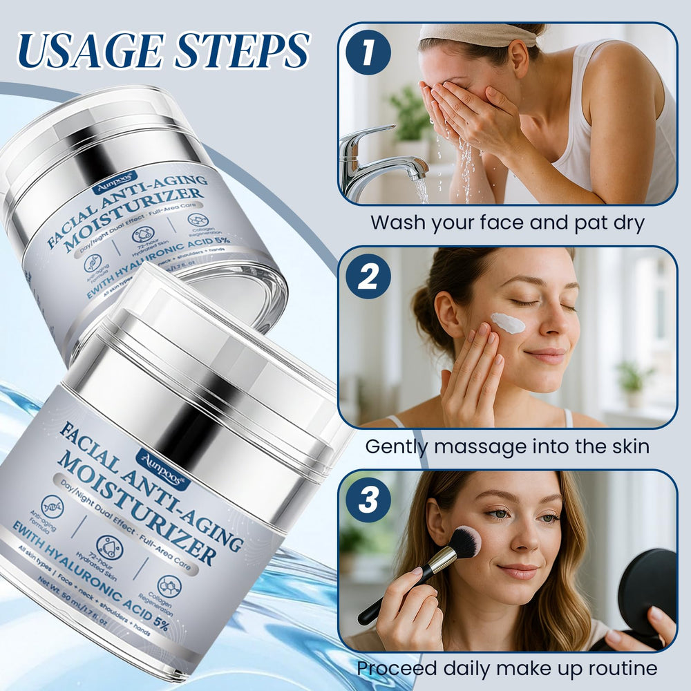 Empaque de Aunpoos crema retinol-colágeno, perfecto para rutinas diarias.