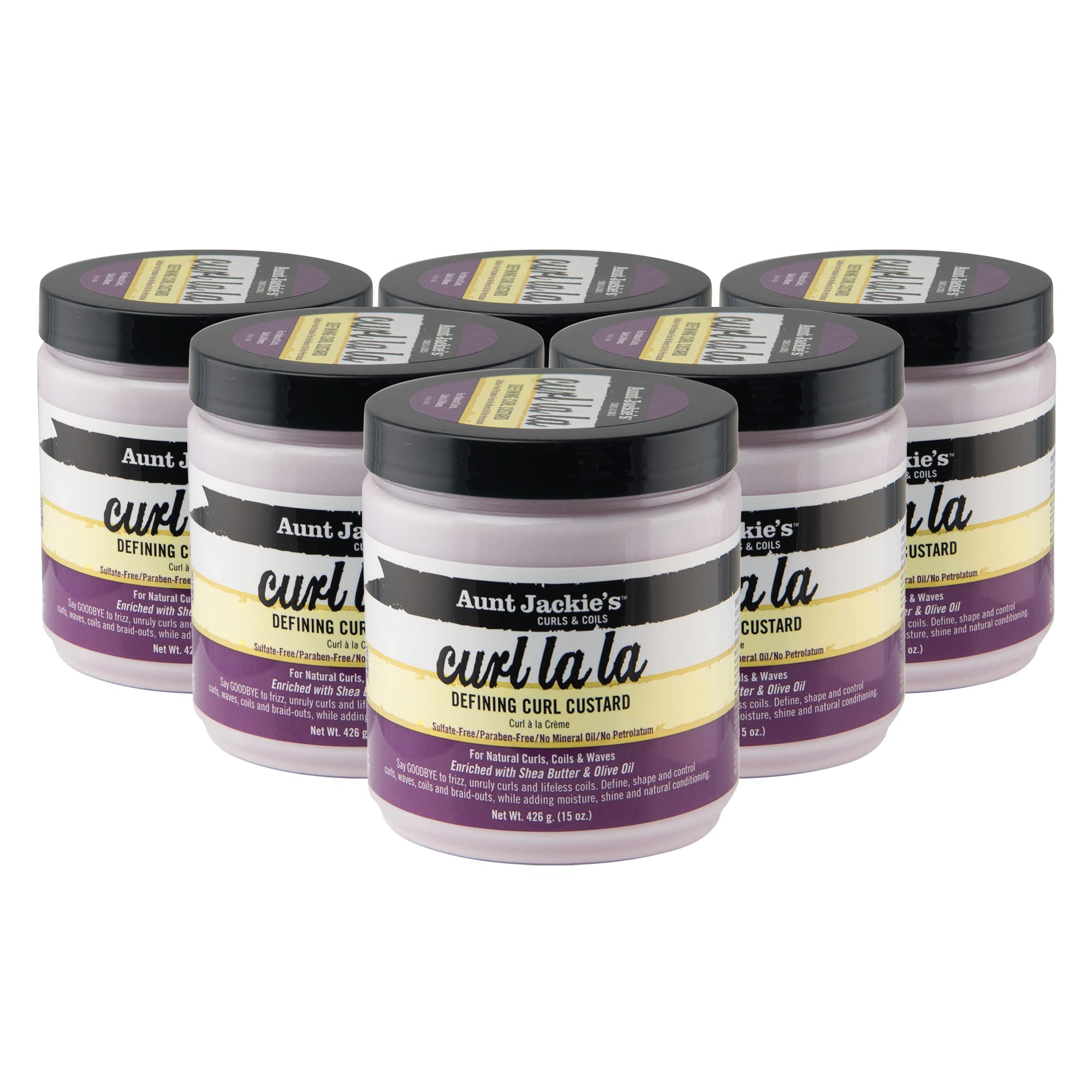 Aunt Jackie's crema definidora para rizos en envase de 15 oz, definición y manejo suave.