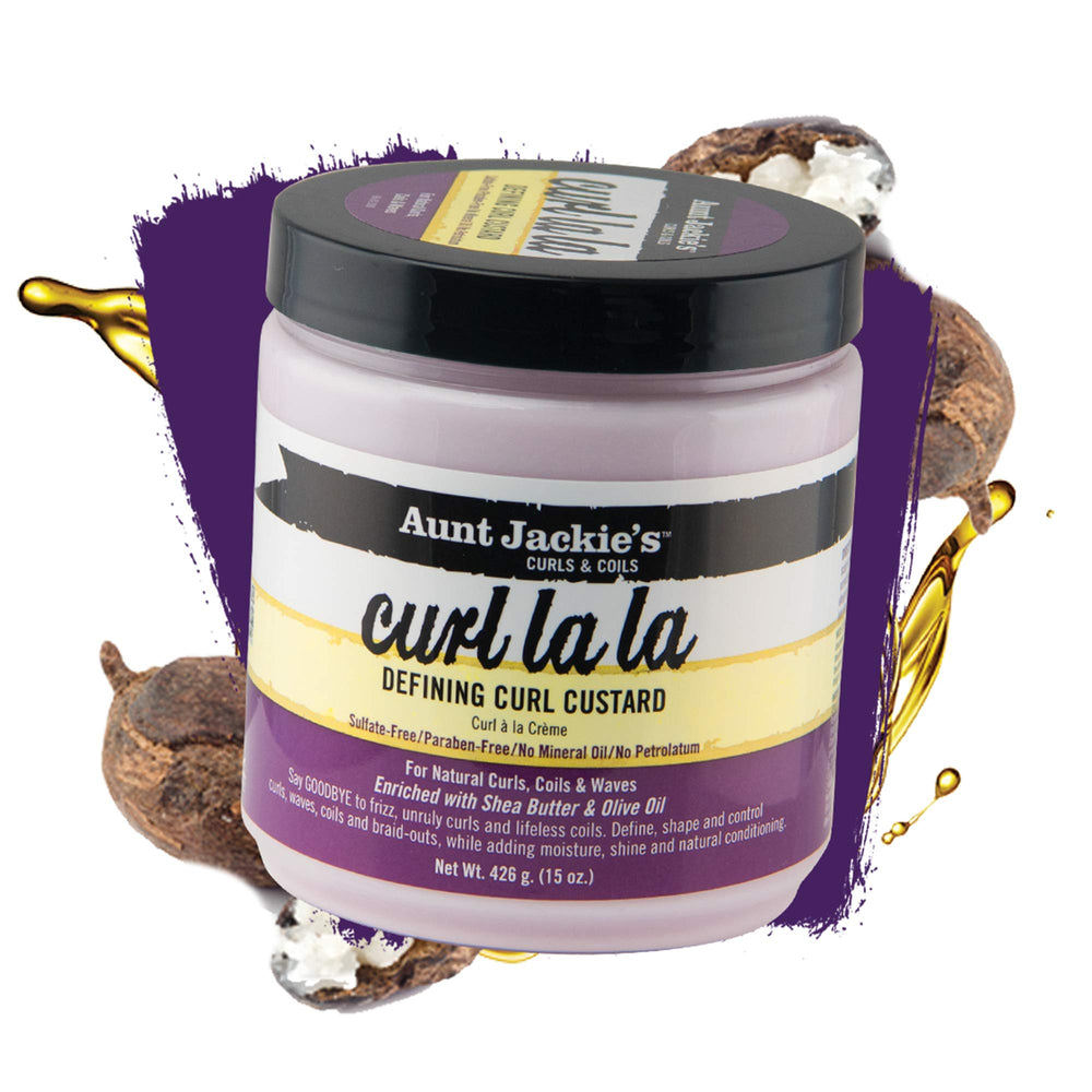 Aunt Jackie's Curl La La textura sedosa para peinar mechones y rizos con hidratación