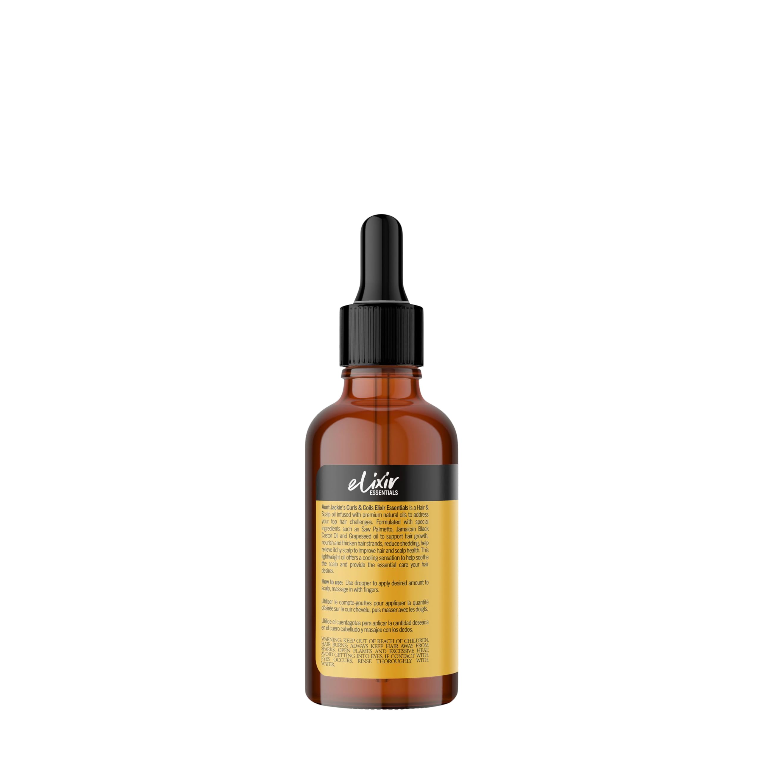 Aunt Jackie's Elixir Essentials: gotas suaves en áreas de engrosamiento para densidad