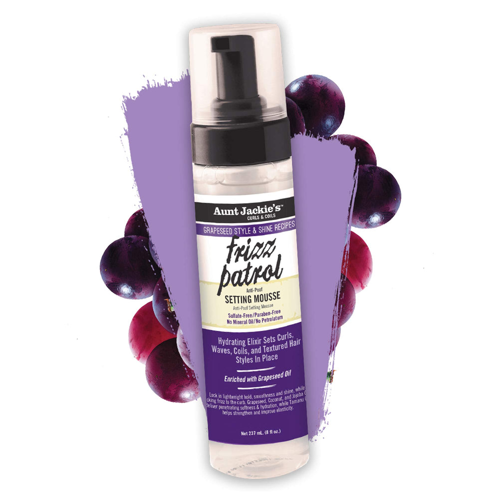 Aunt Jackie's Frizz Patrol: elixir hidratante con aceites de jojoba y tamanu.