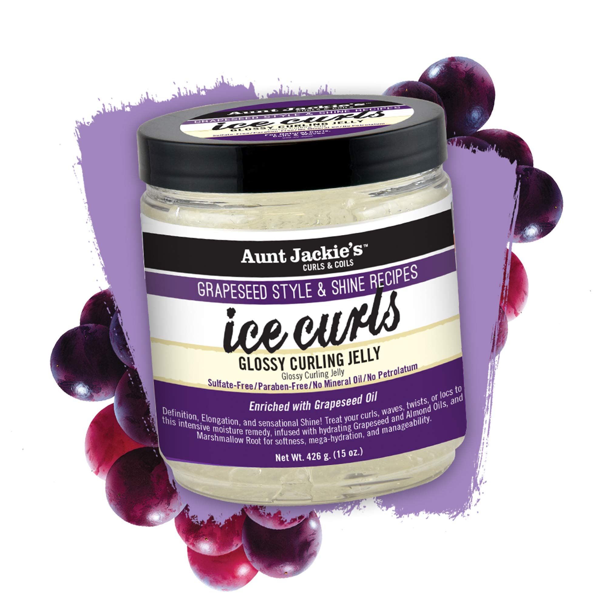 Aunt Jackie's Ice Curls hidrata y suaviza el cabello para rizos más manejables.