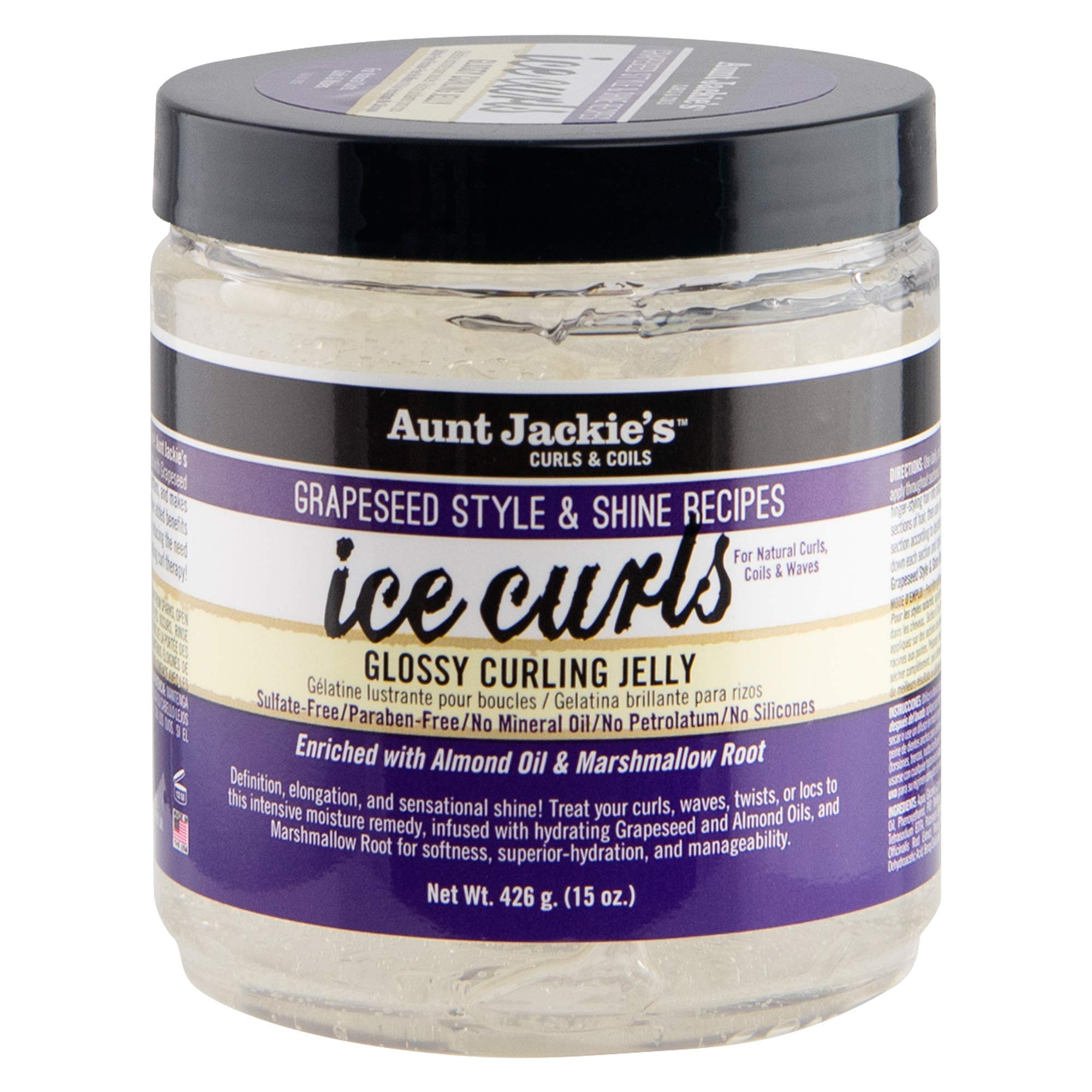 Aunt Jackie's Ice Curls: jalea brillante que aporta definición y brillo a los rizos.
