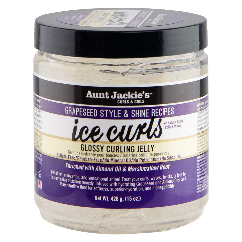 Aunt Jackie's Ice Curls: jalea brillante que aporta definición y brillo a los rizos.