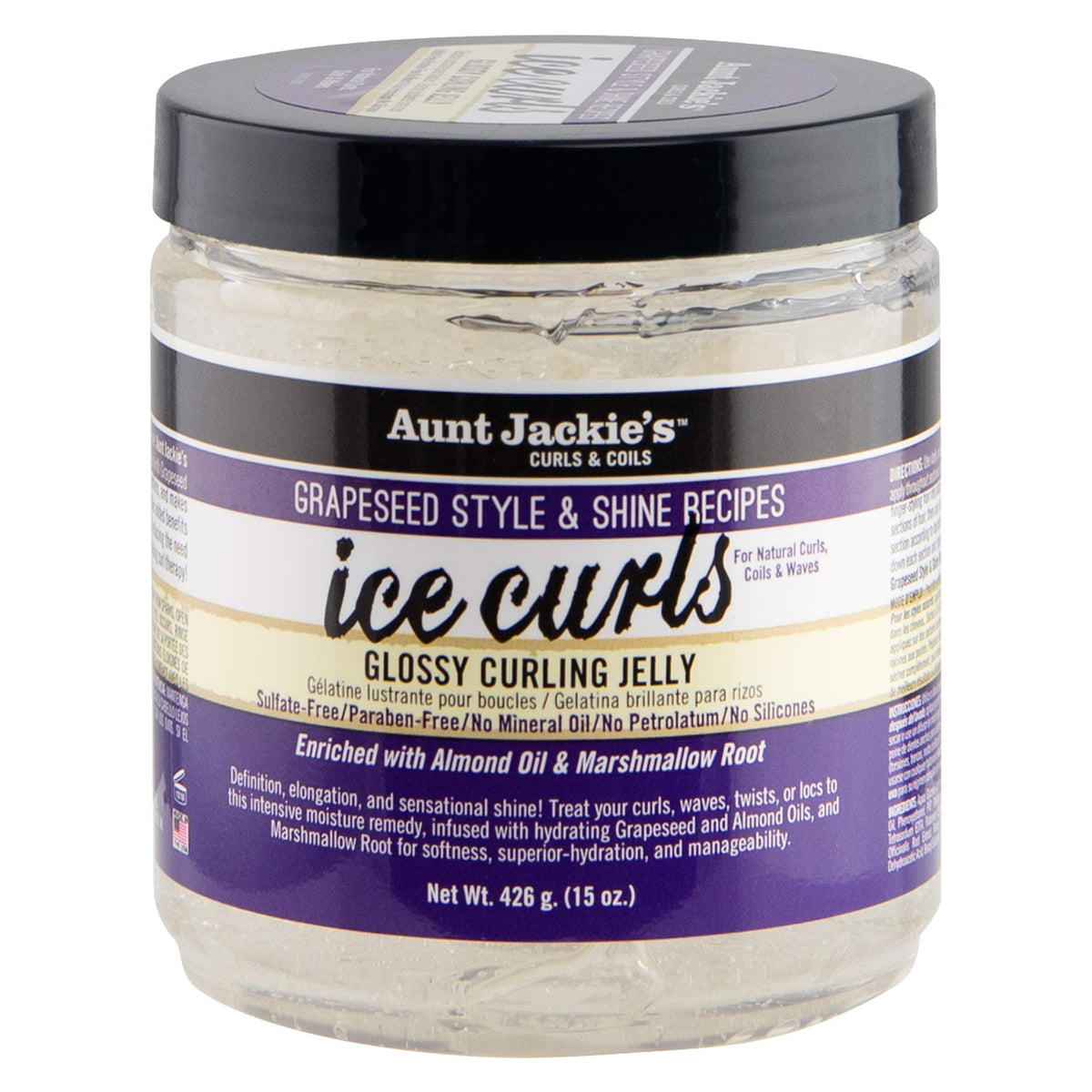 Aunt Jackie's Ice Curls: jalea brillante que aporta definición y brillo a los rizos.