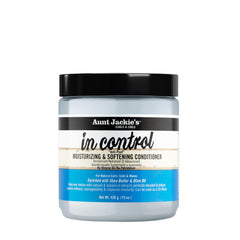 Aunt Jackie's In Control, botella anti-poof para controlar frizz y rizos definidos.